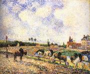 Camille Pissarro Pang plans Schwarz bridge oil